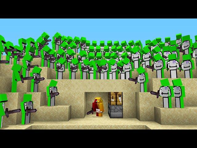 minecraft mas 50 DREAMS TENTAM ME PARAR (50 Caçadores vs Speedrunner)