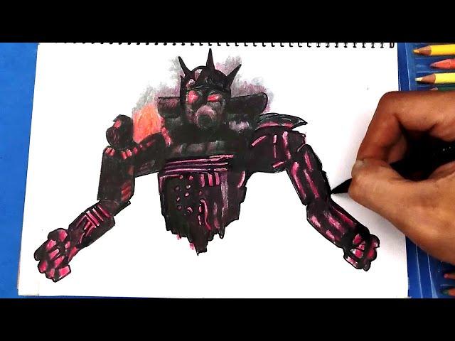 How to draw destroyed Juggernaut Astro toilet in Skibidi toilet 77 Part 3