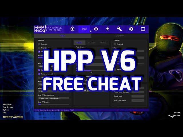 Counter-Strike 1.6 HPP CHEAT | LEGIT AIM / RAGE AIMBOT / VISUALS / KREEDZ | STEAM HPP V6 (TUTORIAL)