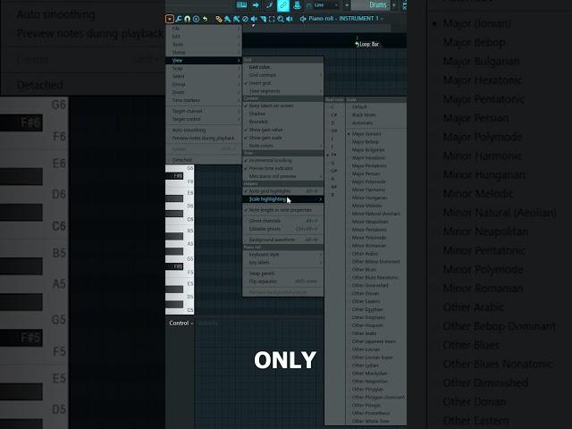 Fl studio 21 Hacks - Choosing root note in piano roll