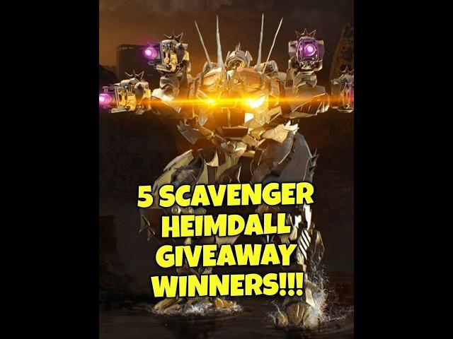 SCAVENGER HEIMDALL GIVEAWAY WINNERS IN WAR ROBOTS!!! #warrobots #wr #WRwinScHeimdall #giveaway