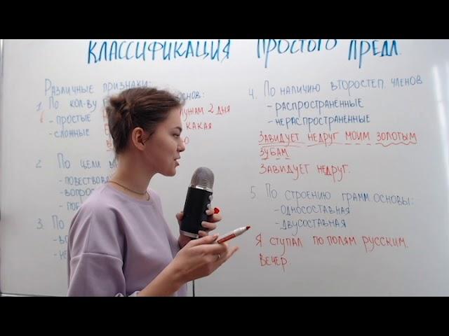 Простое предложение и его классификация