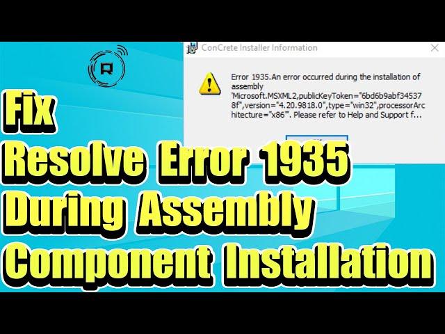 Fix Error 1935 During Assembly Component Installation [Easy Tutorial]