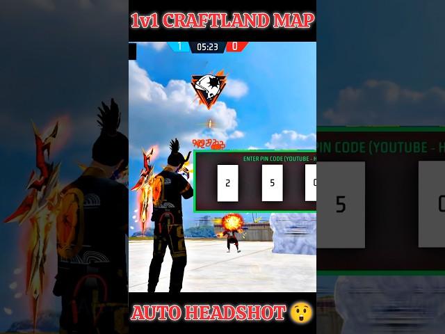 1V1-2V2 New Headshot craftland map code New Pass changed  #shorts #freefire #craftland