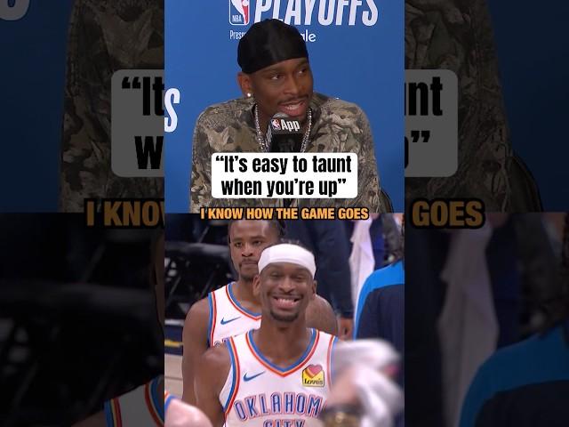 SGA on why he smiled after losing Game 3