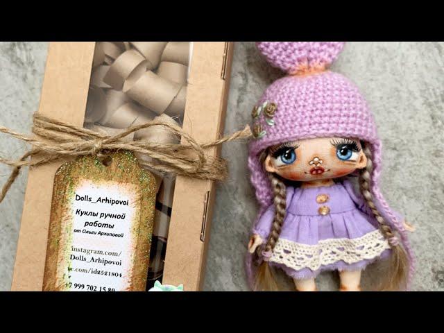 Кукла Зайка Игрушка ручной работы Подарок на Пасху Милый Аксессуар для девочки Mini Dolls handmade