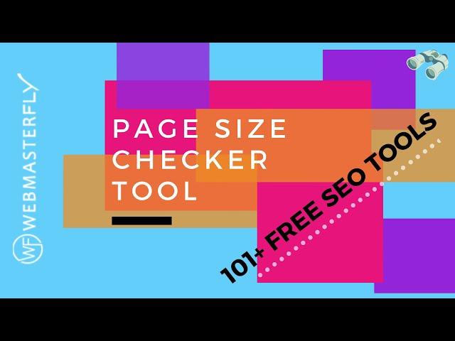 Free Website Page Size Checker Tool - Webmasterfly