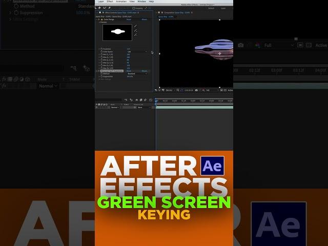 Quick green screen key with the color range tool in After Effects