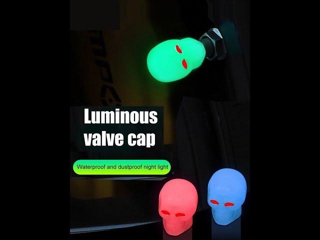 Luminous Valve Cap Glow In The Dark Universal Fluorescent Car Tire Valve Caps