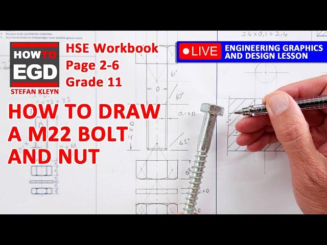 How to Draw a Bolt and Nut - HSE | Page 2-6 | Grade 11