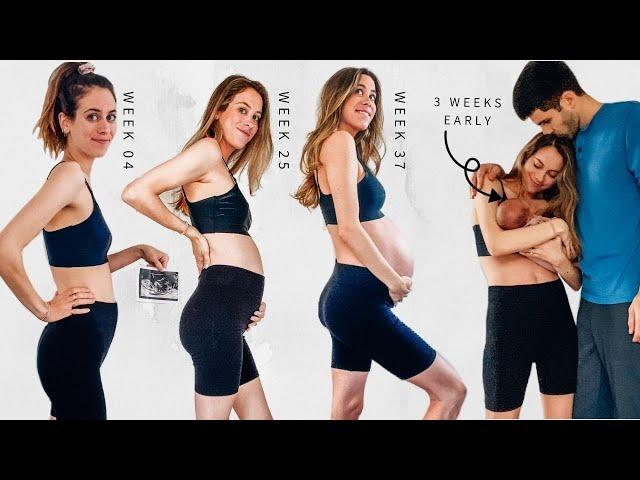 PREGNANCY TRANSFORMATION (week by week belly growth)