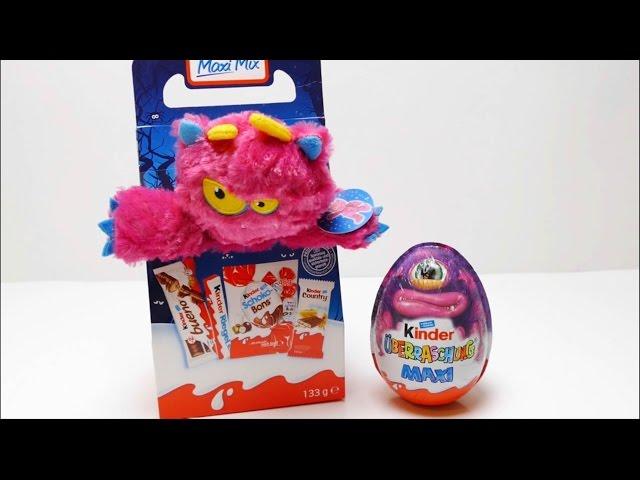 Kinder Maxi Mix - Monster Edition & Kinder Maxi Surprise Egg with Toys - Halloween Edition