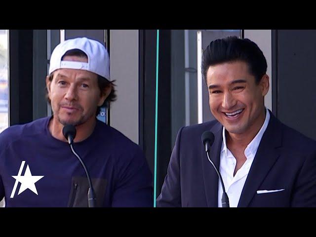 Mark Wahlberg Gives Heartfelt Speech For Mario Lopez's Walk Of Fame Ceremony