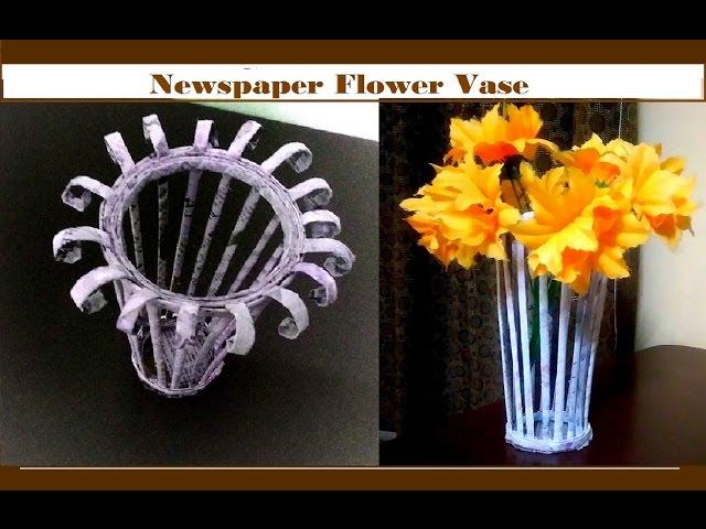 how to make newspaper flower vase GULDASTA | UNIQUE DIY EASY KIDS CRAFT FOR SUMMER CAMP IN LOW COST