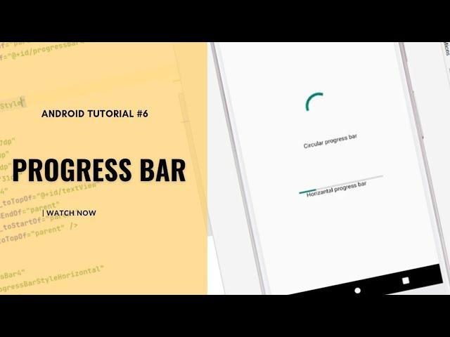 Android Studio Tutorials | how to create a circular and horizontal Progressbar in android studio