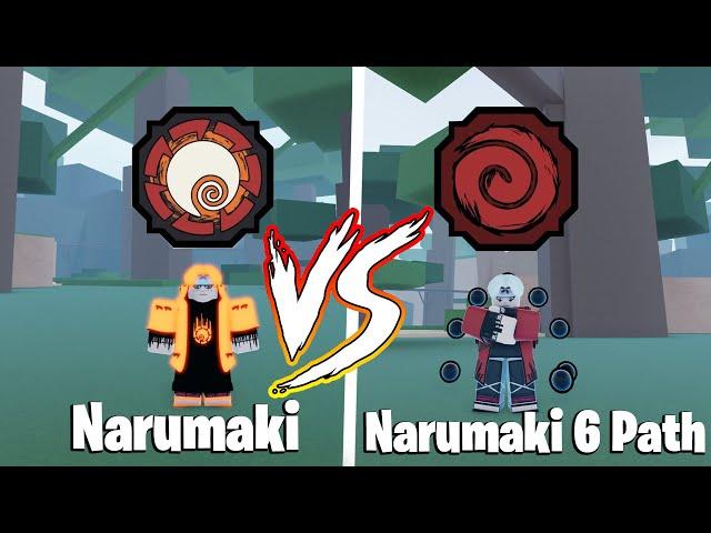 ШИНДО ЛАЙФ НАРУМАКИ 6 ПУТЕЙ ПРОТИВ НАРУМАКИ  SHINDO LIFE NARUMAKI 6 PATH VS NARUMAKI ROBLOX