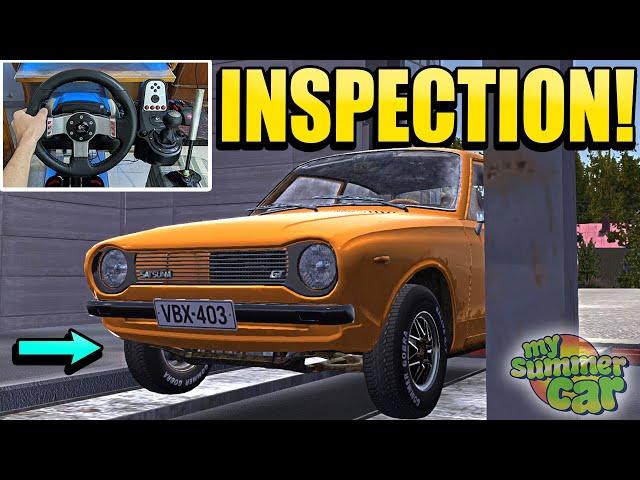 Inspection Day Went BAD! - My Summer Car W/ Logitech G27 + Wheel Cam #20