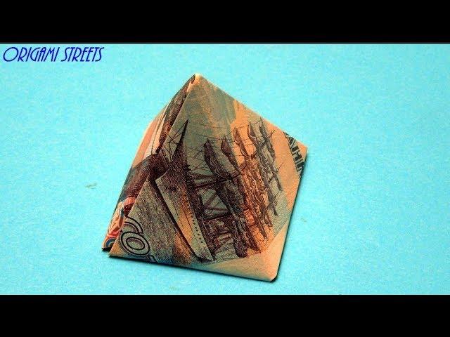 Origami out of money - the pyramid