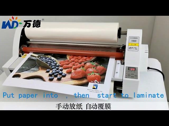 V350 V480  hot and cold roll laminator