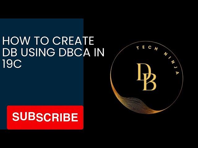 How to create database using 19c DBCA