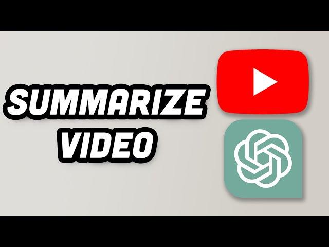 How To Summarize YouTube Video Using ChatGPT | Youtube Summary With Chatgpt