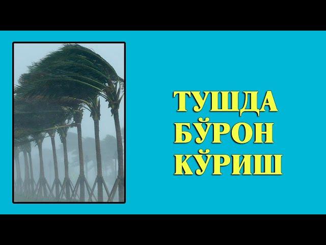 Туш табири - Тушда Бурон куриш