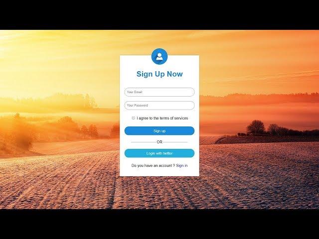 How To Make Signup Form Using HTML And CSS | Create Sign Up Form In HTML CSS