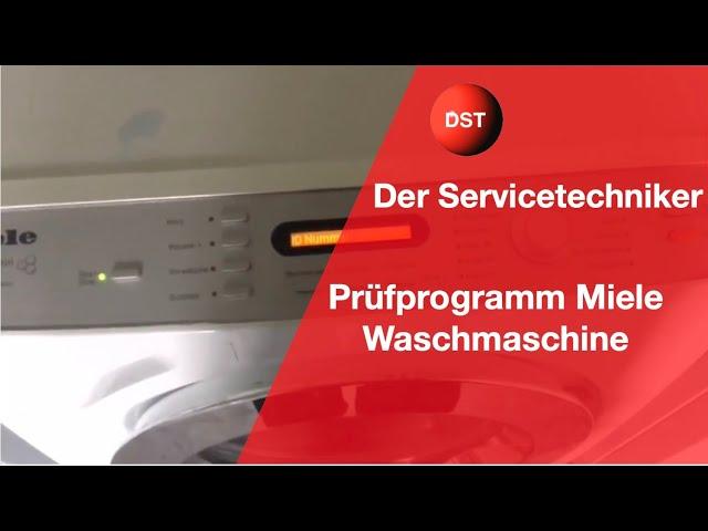 Servicemodus, Prüfprogramm bei Miele Waschmaschinen, Fehlerspeicher auslesen