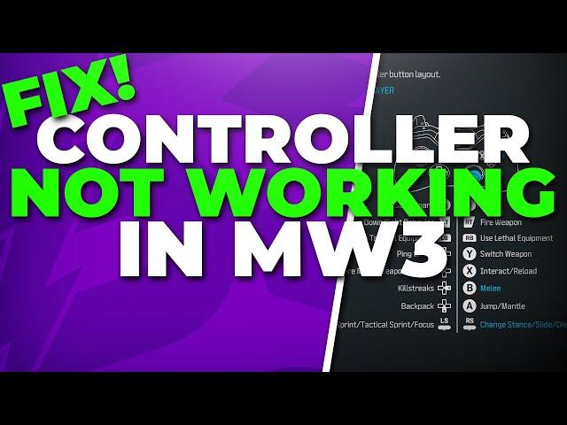 Fix Controller Not Working on MW3 PC (Not Detected)