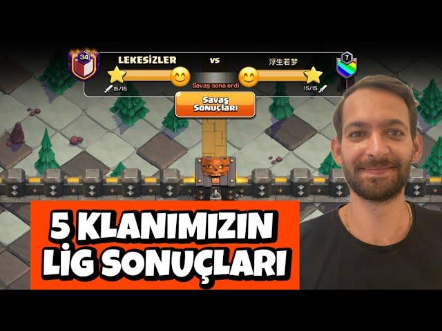 KLAN SAVAŞ LİGİ SONUÇLARI ! CLASH OF CLANS