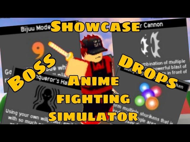 All Boss Drops Showcase!! - Anime Fighting Simulator (Roblox)