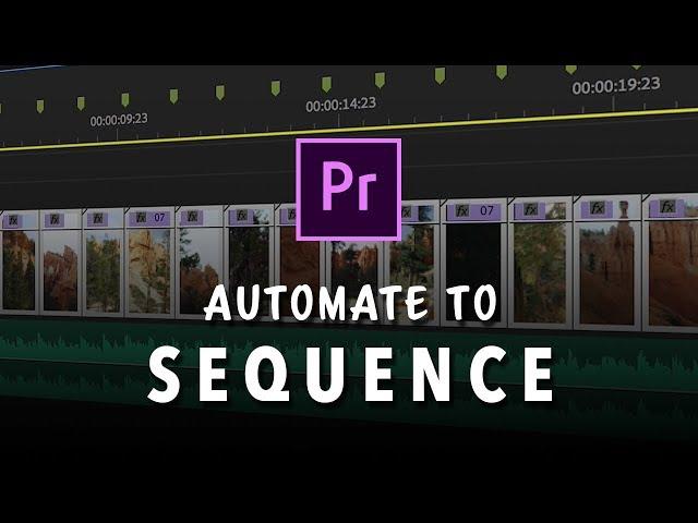 Working with Automated Sequences in Adobe Premiere Pro