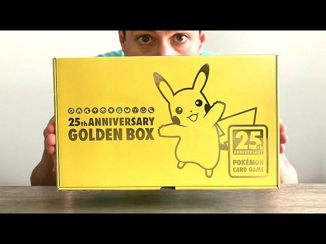 *THE POKEMON 25TH ANNIVERSARY GOLDEN BOX!* Opening Pokemon Cards Inside!