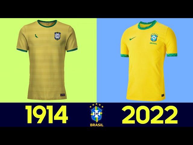  The Evolution of Brazil Football National Team Kit | All Brasil Football Jerseys in History 2022