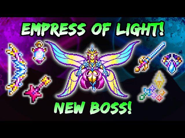 NEW Empress of Light BOSS! Terraria Journey's End 1.4 - Boss Drops! New Weapons and Accessories!