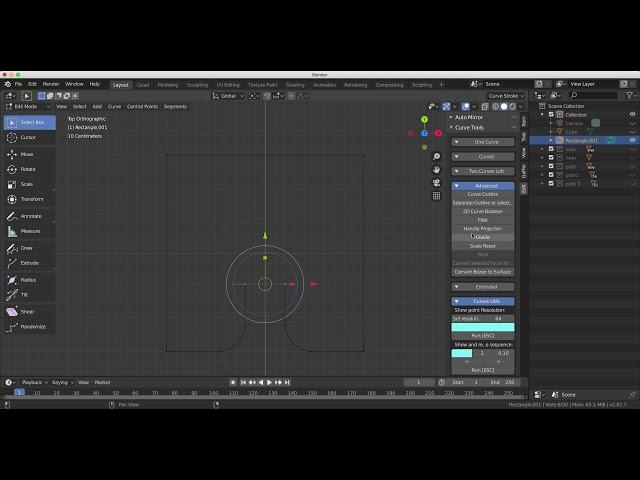 Blender 2 82  curve tools add ion