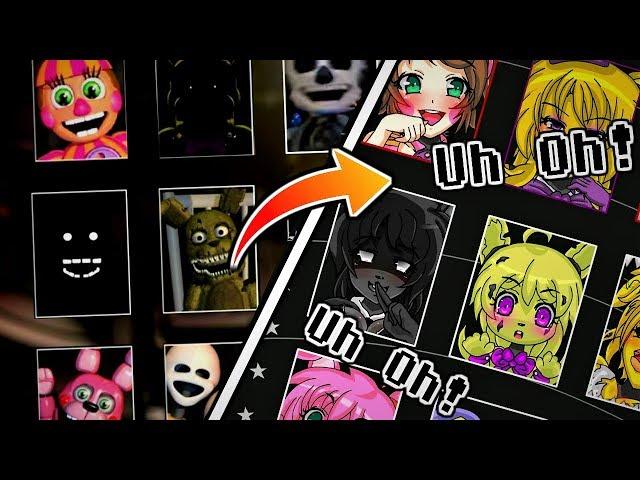 FNIA Ultimate Custom Night DEE DEE'S ROSTER | FNaF Ultimate Custom Night (speed draw)