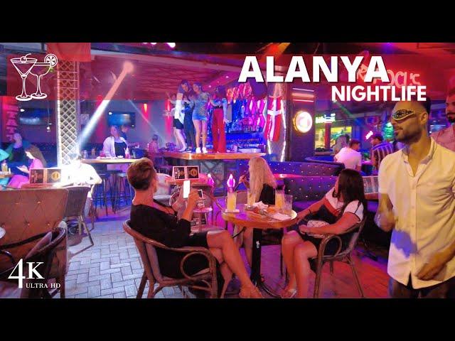 【4K】Alanya 2023 Nightlife Bar Street