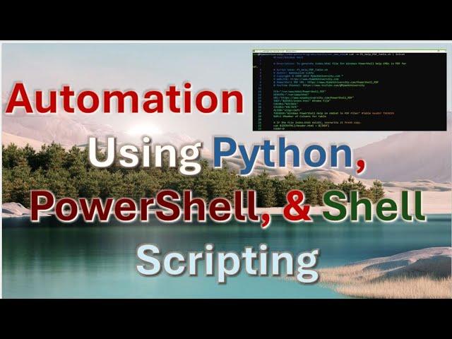 Automation Using Python, PowerShell, & Shell Scripting