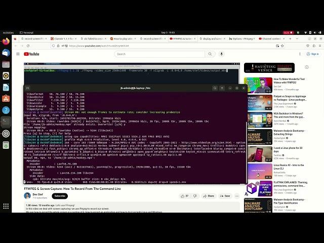 Black Screen Recording FFMPEG Ubuntu