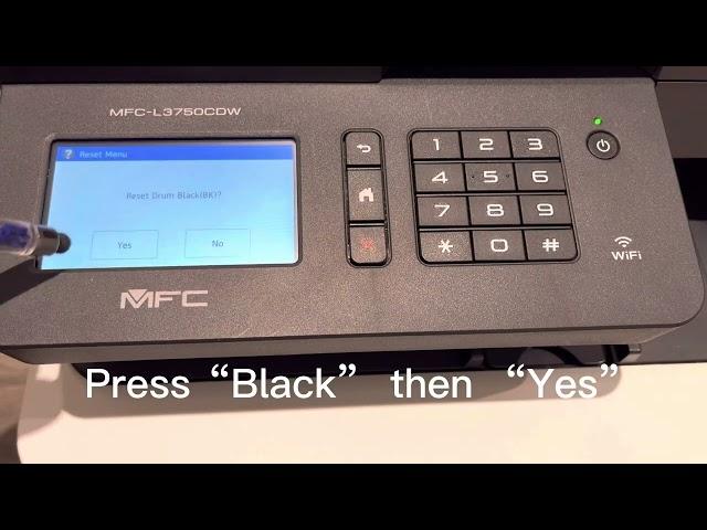 How to reset drum unit for brother color laser printer MFC-L3710CW, MFC-L3750CDW,MFC-L3770CDW