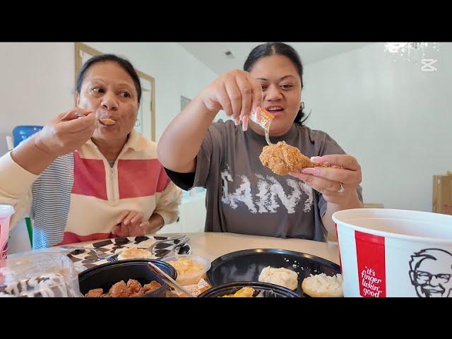 KFC MUKBANG IN USA WITH MY MUM