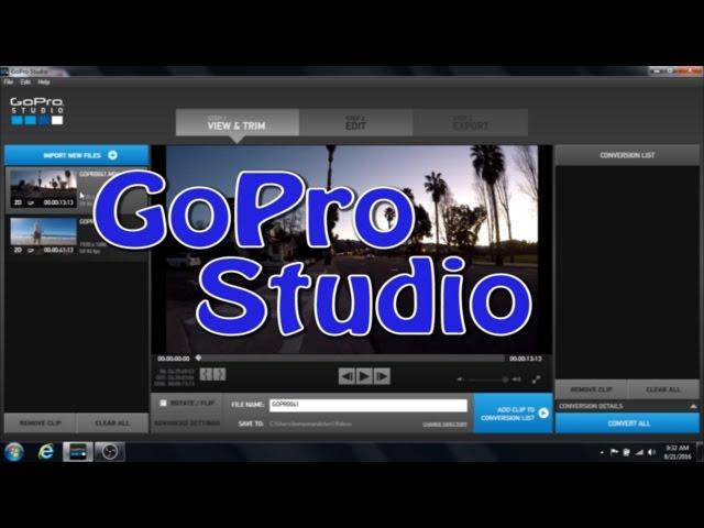 GoPro Studio Beginner Tutorial - Getting Started the basics