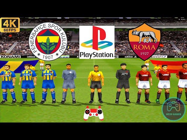 Winning Eleven 2002 Gameplay - Fenerbahçe vs Roma - Duckstation PS1 on PC  Full Game [4K60]