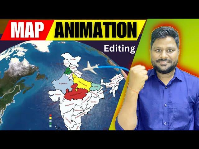 How to Make Map Animation Video | Video Editing Like Dhruv Rathee #documentary #mapanimation