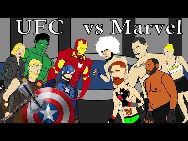 Герои Marvel vs бойцов UFC | Бои без правил / ММА