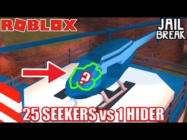 ULTIMATE SARDINES Hide and Seek 1 HIDER vs 25 SEEKER! | Roblox Jailbreak