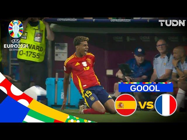 ¡QUÉ GOLAZO! Lamine Yamal la pone en la red | España 1-1 Francia | UEFA EURO 2024 - Semis | TUDN