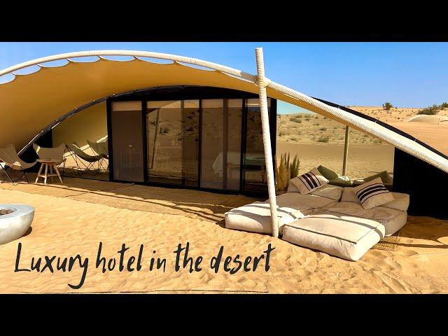 Dubai LUXURY HOTEL IN THE DESERT - Full 4K-Tour and Review of NARA CAMP in DUBAI, UAE !