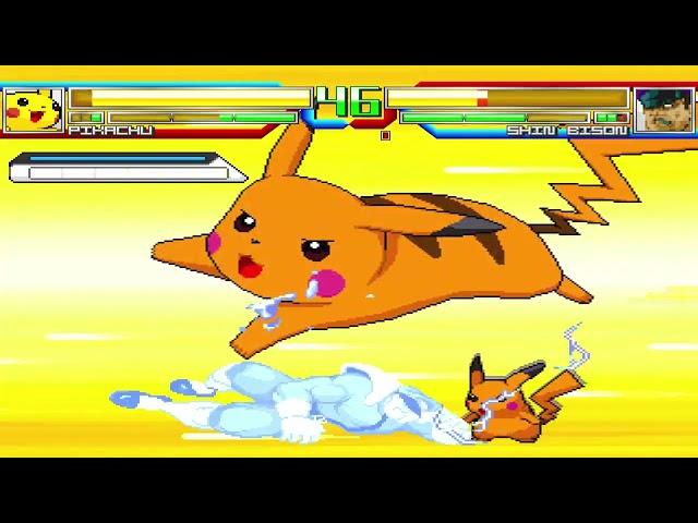 Pikachu VS Shin BIson M.U.G.E.N. 4K60